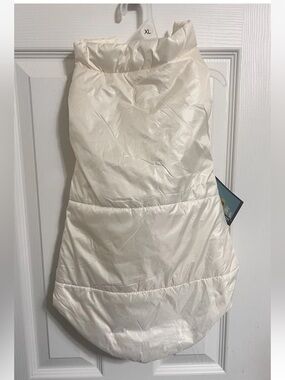 Pawsitively Fun Light Cream Pet Jacket XL Coat Warm & Cozy Sherpa New Tag